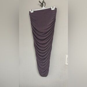 JLUXLABEL Elegant Purple Ruched Skirt